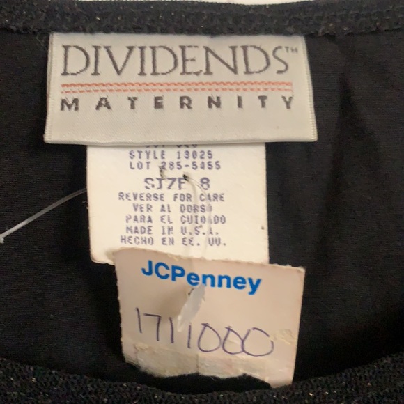 NEW DIVIDENDS MATERNITY BLACK DRESS SILVER METALLIC THREADS NEW WITH TAGS SZ 8 - Picture 3 of 12